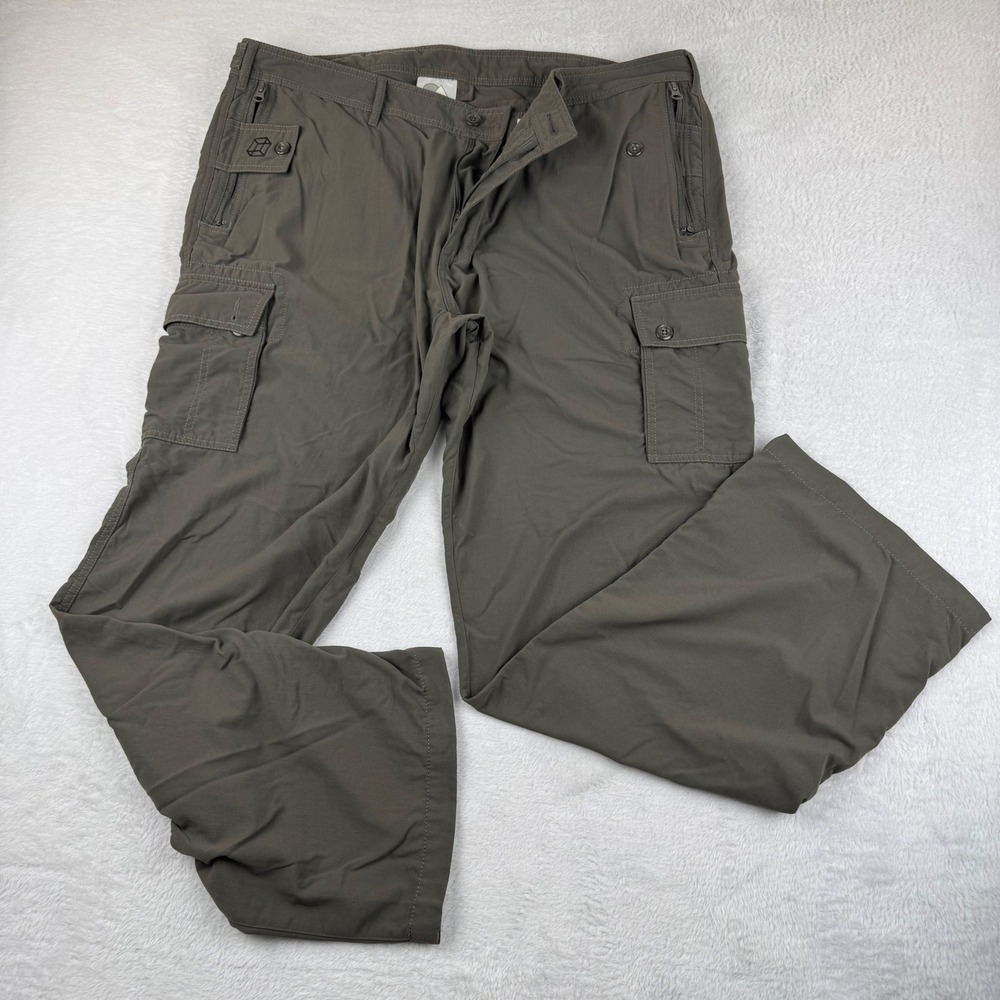 Clothing Arts Cargo Pants Mens 38x32 Gray P^cubed Pick-Pocket Proof Nylon Travel